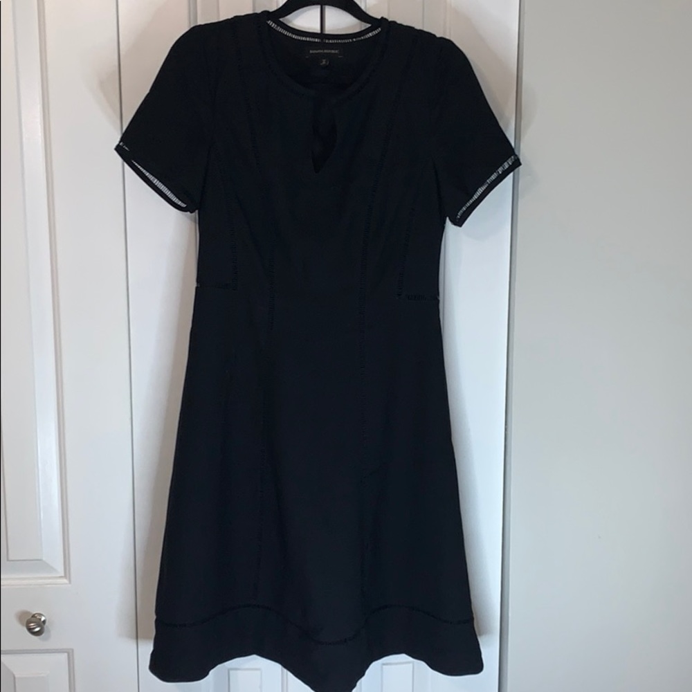 Banana Republic Black stitched dress